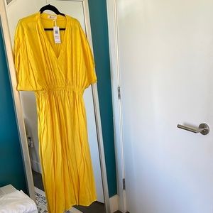 Brand new yellow beach dress